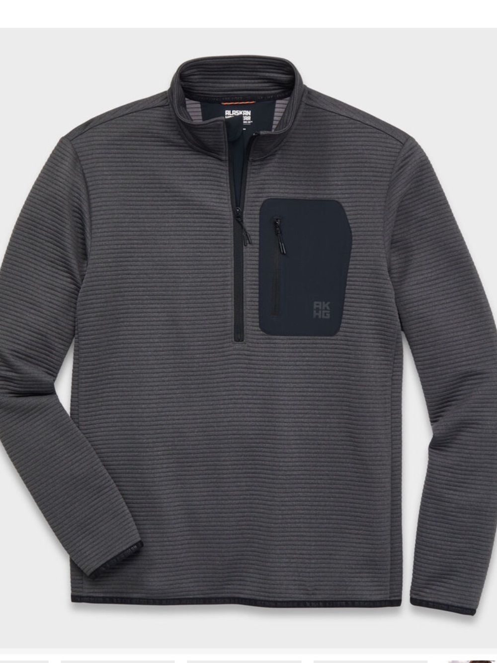 Duluth Trading Co. Men's AKHG Blackburn Standard Fit 1/4 Zip Mock size L Gray